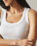 Women's Rib Tank - White